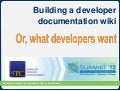 Building a developer documentation wiki