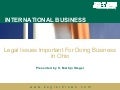 Legal Issues Important for Doing Business in the U.S. | Martijn Steger