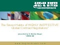 Seven Habits of Highly Ineffective Global Contract Negotiators | Martijn Steger