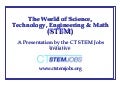 The World of Science, Technology, Engineering & Math (STEM)