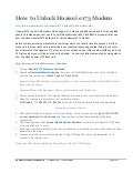 Step-by-step to unlock Huawei E173 Modem