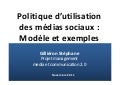 Politique d’utilisation des médias sociaux: modèle et exemples