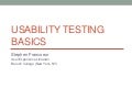 Usability Testing Basics