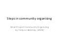 Steps in community organising