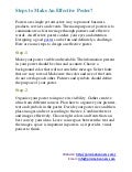 Steps to make an effective poster