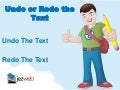 Steps to undo or redo the text