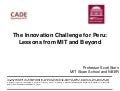 El Reto de la Innovación en Perú, lecciones