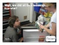 "Well, we did all this research ... now what?"