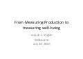 From measuring production to measuring well-being