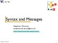 8 - OOP - Syntax & Messages