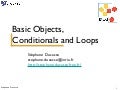 12 - Conditions and Loops