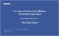 Storage Infrastructure Behind Facebook Messages