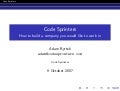 Story of Code Sprinters