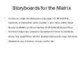 Storyboards For The Matrix