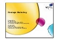 Strategic Marketing