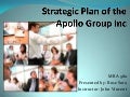 Strategic Plan Of The Apollo Group