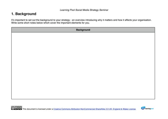 Social media strategy workbook