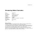 Streaming Video Formaten