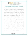 Streaming Video Over The Network