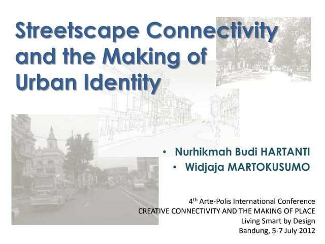 Streetscape connectivity artepolis ...