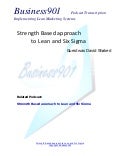 Strength Based Lean Six Sigma