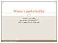 Stress i parforholdet foredrag