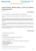 Structural Building Materials Market in United Arab Emirates: Business Report 2012