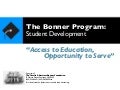 Bonner Student Development 2-15-11