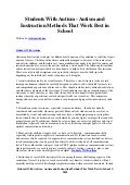 Students with autism   autism and instruction methods that work best in school