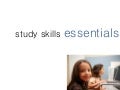 Study Skills Essentials