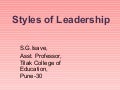Styles of leadership