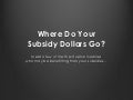 Where Do Your Subsidy Dollars Go?