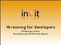 Versioning for Developers