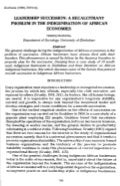 Succession process among africa owned business africa