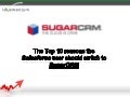 SugarCRM vs Salesforce 2010