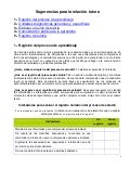 Sugerencias para la relación tutora