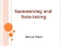 Summarizing by mónica pabón