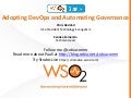 Summer School   Adopting Dev Ops and Automating Governance