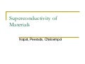 Superconductivity of Materials (student preso)
