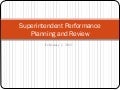 Superintendent performance planning and review