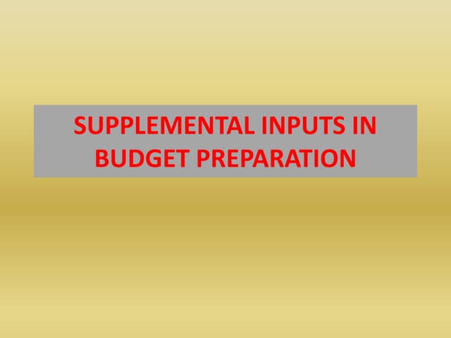 Barangay Budgetary Process