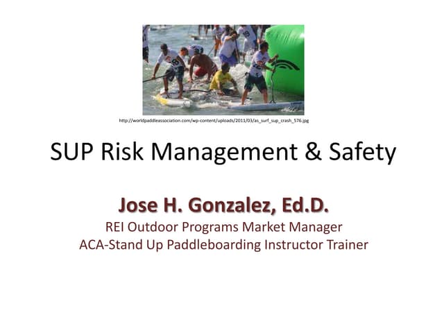 Stand Up Paddleboarding Risk Management and Safety presentation 