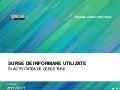 Surse de informare utilizate în activitatea de cercetare