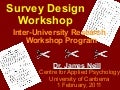 Survey design workshop