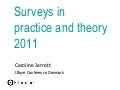 Surveys in practice and theory