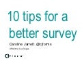 10 tips for a better UX survey