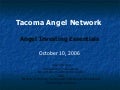 Susan Preston - Angel Investing Essentials - TacomaAngel Network