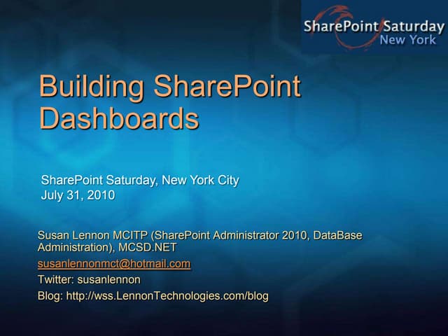 Susan Lennon: Building SharePoint D...