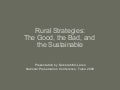 Tourism: The Good, The Bad and the Sustainable