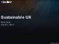 Sustainable UX